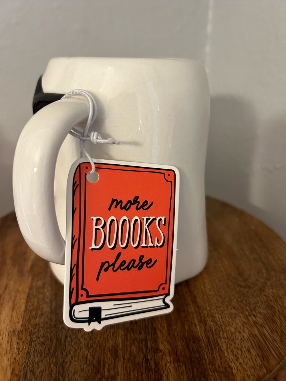 Cute!! White Ghost Mug with Black Glasses and Orange Book - Picture 2 of 2